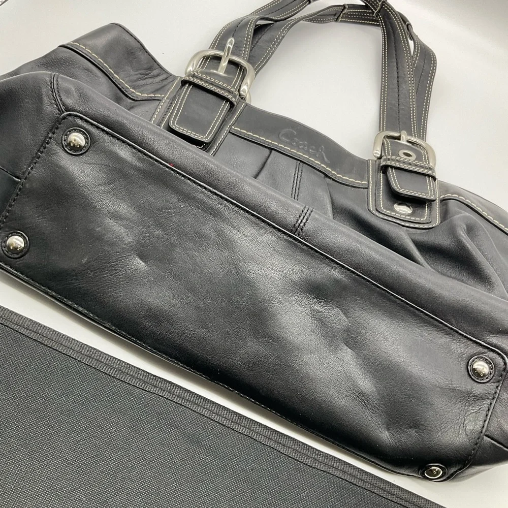 COACH LEATHER PLEATED SOHO BAG - Picture 7 of 10